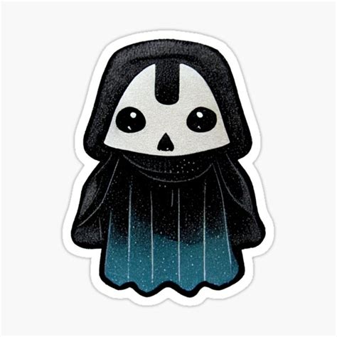 "The Grim reaper (Cute kawaii aesthetic)" Sticker for Sale by ...