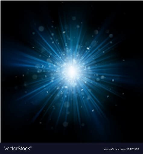 Blue light burst effect eps 10 Royalty Free Vector Image