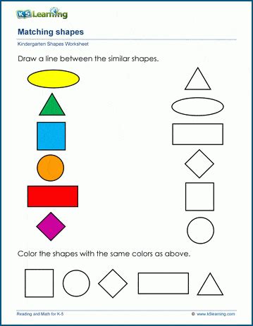 Similar Shapes Kindergarten Worksheets | K5 Learning