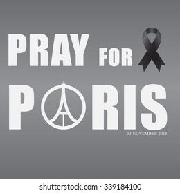 Pray Paris Eiffel Sign Black Ribbon Stock Vector (Royalty Free) 339184100 | Shutterstock