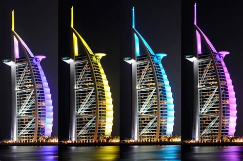 Burj al Arab at Night, Collage | Jumeirah | Pictures | United Arab Emirates in Global-Geography