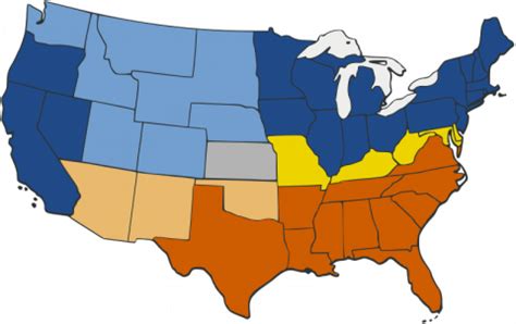 Map Depicting Border States, U.S. Civil War