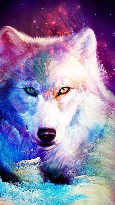 Galaxy Wolf Rainbow Wallpapers - Wallpaper Cave