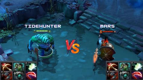 Dota 2 | Tidehunter vs Mars lvl 30 | Same Full Items - YouTube