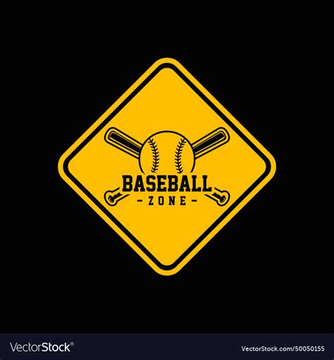 Baseball template logo design Royalty Free Vector Image