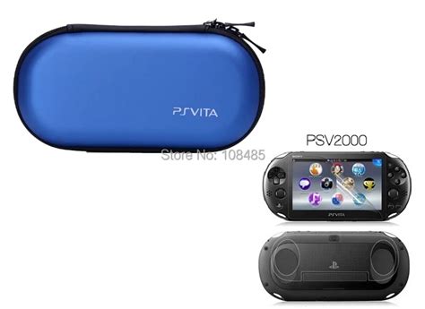 Blue hard bag+screen protector for PSV PS VITA 2000 protective case-in ...