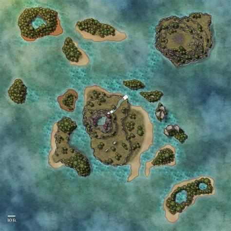 Archipelago Map - CZRPG | Battlemaps | DriveThruRPG.com