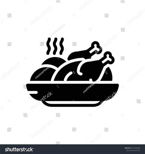 Vector Black Icon Food Stock Vector (Royalty Free) 1911896386 ...