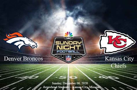 Denver Broncos Vs Kansas City Chiefs Live Stream | Week 13 | Dec 06, 2020 | The NFL Fixtures ...