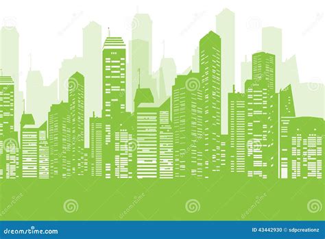 Green City Background stock vector. Illustration of creative - 43442930