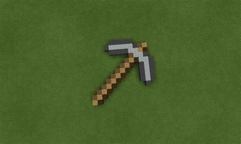 Pixel Art Iron Pickaxe Minecraft Project