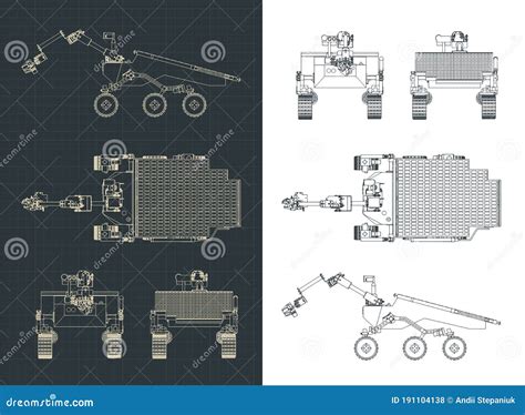 Mars Rover Drawings Vector Illustration | CartoonDealer.com #191104138