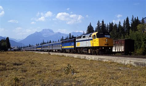 Railpictures.ca - Peter Gloor Photo: VIA train 2, the Canadian, at Banff station. | Railpictures ...