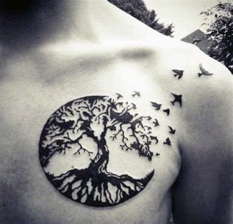 50 Oak Tree Tattoo Designs For Men - Leaves And Acorns