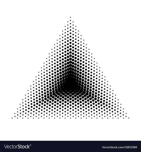 Triangle halftone geometric shapes dot Royalty Free Vector