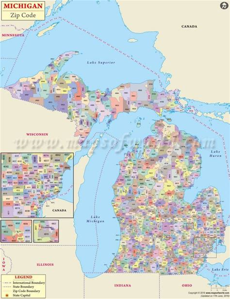 Michigan Area Code And Counties Map | Images and Photos finder