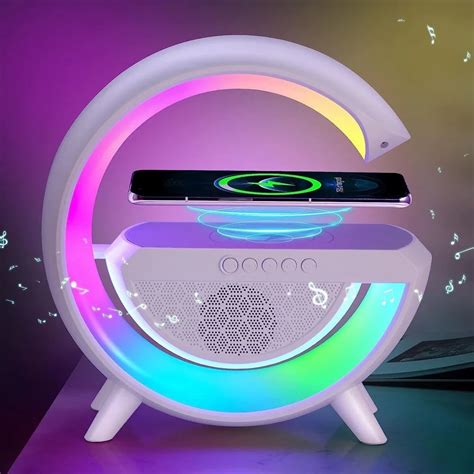 G-Shape Bluetooth Speaker with FM Radio RGB Light Table Lamp Wireless Charger at Rs 850/piece ...