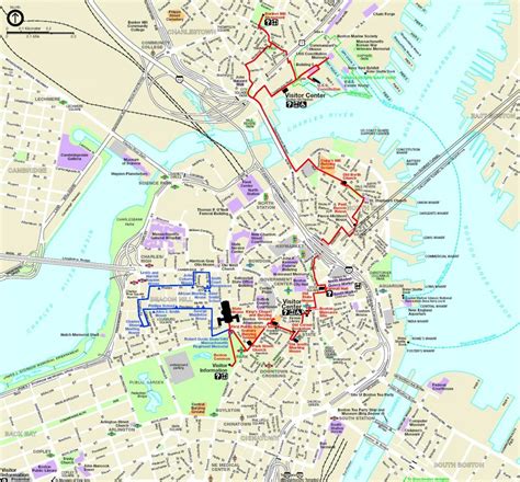 Boston massachusetts bus tours freedom trail map - ukrainebean