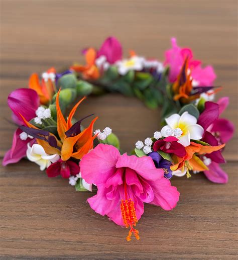 Tropical Forever Haku Adjustable Tahitian Flower Crown With - Etsy | Diy floral crown, Cymbidium ...