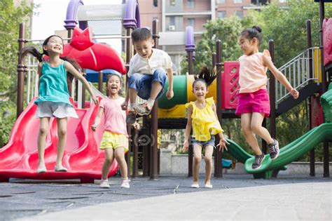 Chinese children playing in amusement park — girls, asian - Stock Photo ...