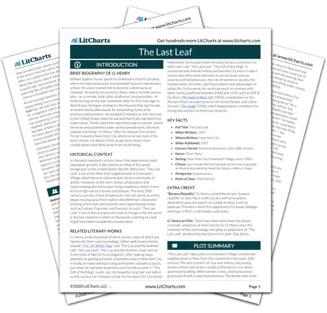 The Last Leaf Summary & Analysis | LitCharts