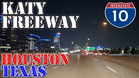 I-10 West - Katy Freeway - World's WIDEST Freeway - Houston - Texas - 4K Night Highway Drive ...