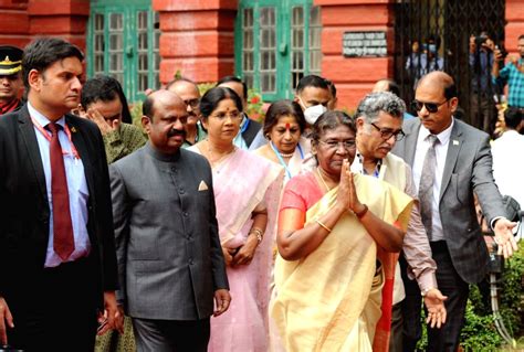 President Droupadi Murmu with West Bengal Governor C.V. Ananda Bose ...