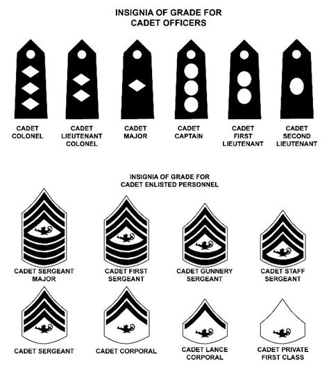 All JROTC Ranks - U.s. Army JROTC help