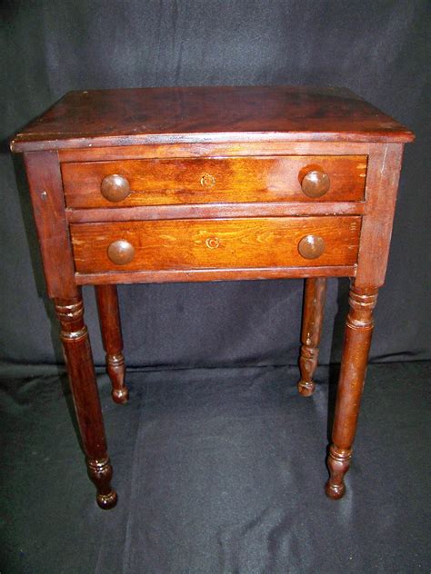 Lot - Antique Mahogany Two Drawer Side Table
