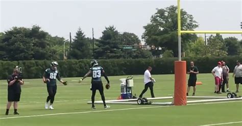 Dallas Goedert one-handed catch highlights Eagles open practice