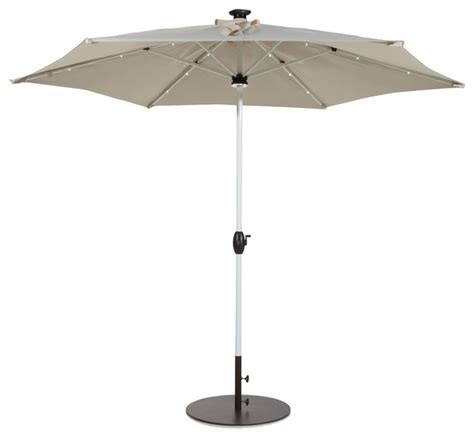 Solar Powered Patio Umbrella - Sunergy 50140732 9 Solar Powered Patio Umbrella W 16 Led Lights ...