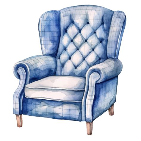 Watercolor Armchair Clip Art, Watercolor, Chair, Table PNG Transparent Image and Clipart for ...