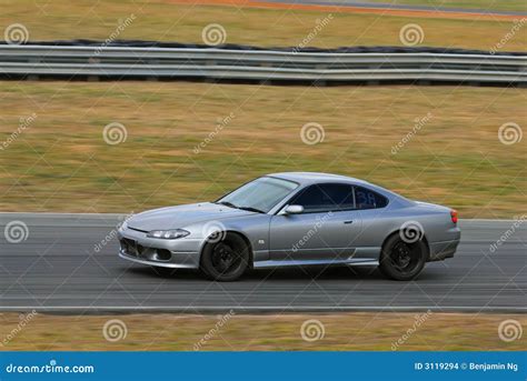 Speeding Sports Car in Race Stock Photo - Image of circuit, track: 3119294