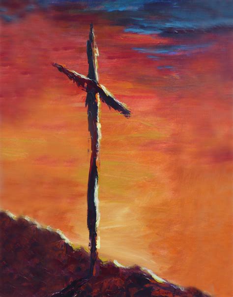 Cross Painting Cross Poster Art Print Easter Cross Art