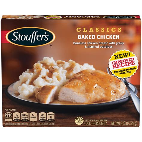 Stouffers CLASSICS Baked Chicken Frozen Meal 8 7/8 oz. - Walmart.com ...