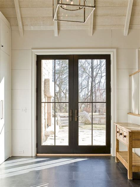 70 Best Modern Farmhouse Front Door Entrance Design Ideas (33) | French doors exterior, French ...