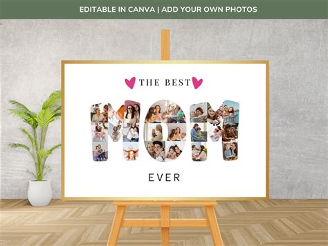 Best Mom Custom Photo Collage, Mom Photo Frame, Custom Gift for Mom ...