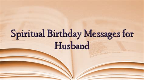 Spiritual Birthday Messages for Husband - TechNewzTOP