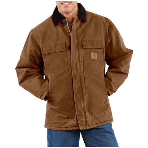 Carhartt Men's Sandstone Arctic Quilt Lined Traditional Coat - 108316, Insulated Jackets & Coats ...