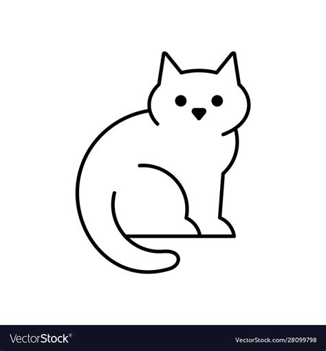 Cat line icon Royalty Free Vector Image - VectorStock