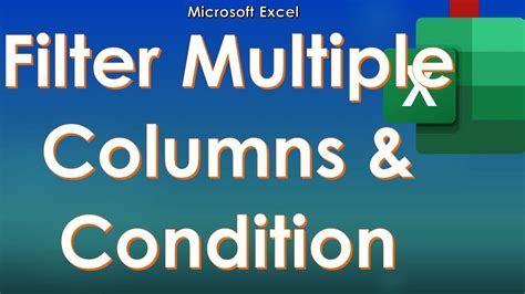 How to Use Filter Function Multiple Columns on Multiple Conditions in ...