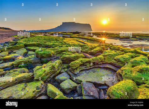 Sunrise at Jeju Do Seongsan Ilchulbong, Jeju Island, South Korea Stock Photo - Alamy