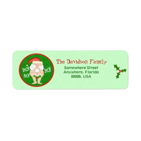 Custom Christmas Funny Return Address Labels | Zazzle.com