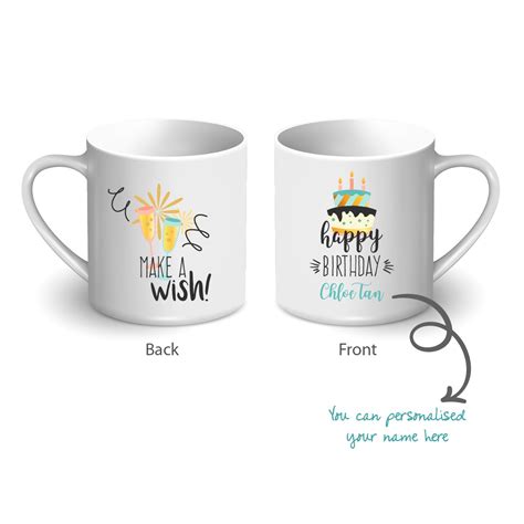 Personalised Mug – Happy Birthday (Birthday Cake) – Gifts With Love