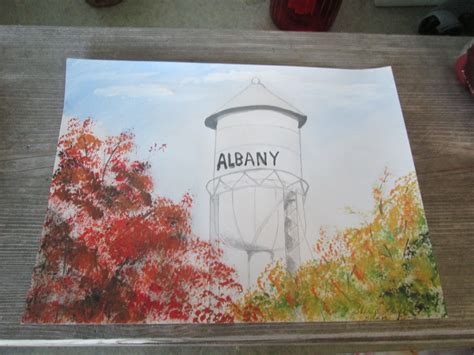 Painting of a water tower where I grew up | Painting, Drawings, Art