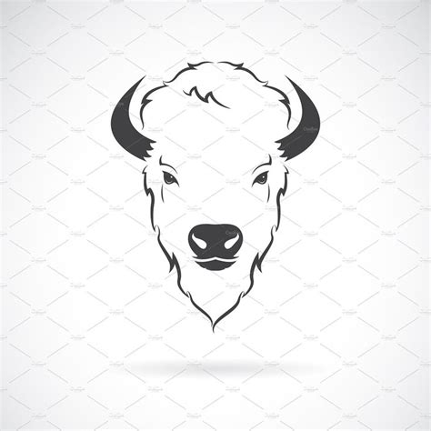 Vector of a buffalo head design. | Bison art, Buffalo art, Buffalo tattoo