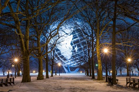 Flushing Meadow Corona Park in the Winter Unisphere New - Etsy