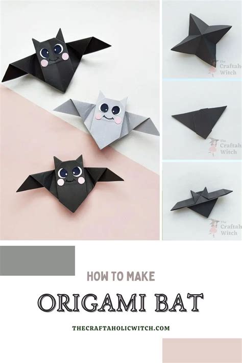 How to Make Origami Bat (Easy Folding Instruction + Video) | Halloween origami, Halloween crafts ...