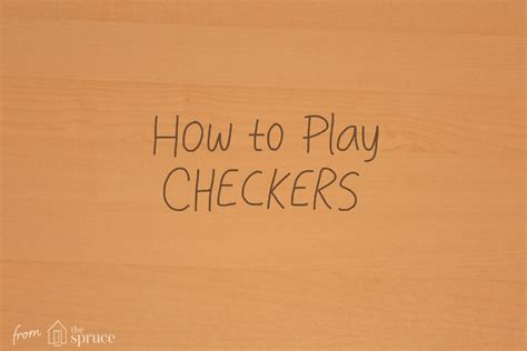 How to Play American Checkers