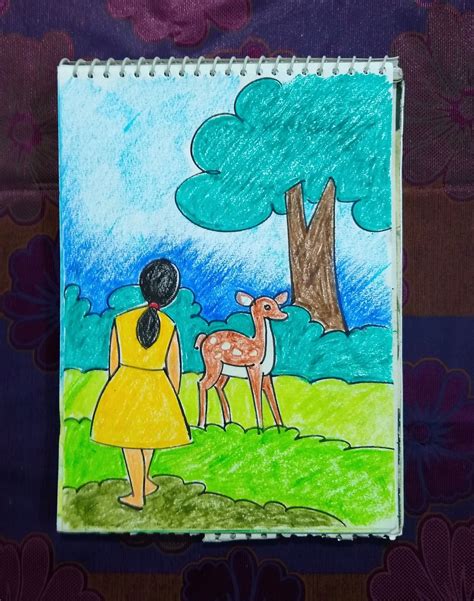 Scenery Drawing For Kids, Art Drawings For Kids, Art For Kids, Easy Drawings Sketches, Oil ...